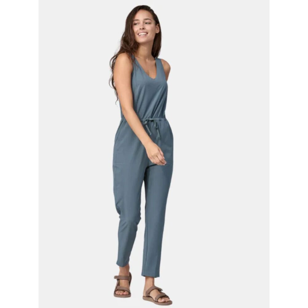Patagonia Fleetwith Jumpsuit  Light Plum Gray Pockets Size S Casual Comfy